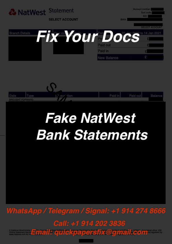fake natwest bank statement